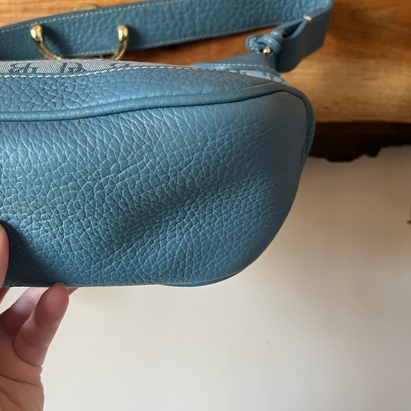 Vintage Dooney Bourke Signature Initials Blue Y2K 90s Shoulder Bag Purse - Picture 6 of 10